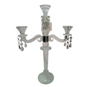 candelabra crystal 3 arm 36x8x46cm