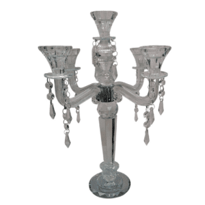 candelabra crystal 5 arm 25x25x42cm