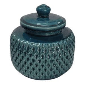 ceramic teal pot small