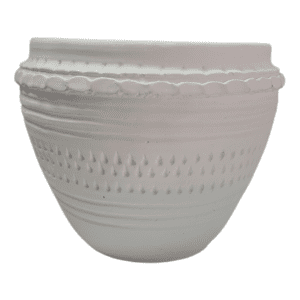 ceramic pot white 14x1