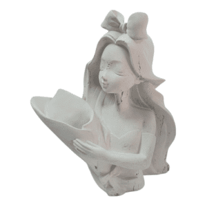 bust girl with bow 20x18x12