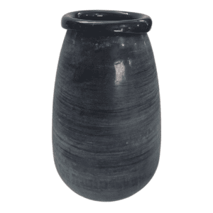 ceramic vase charcoal h22xw14xd14