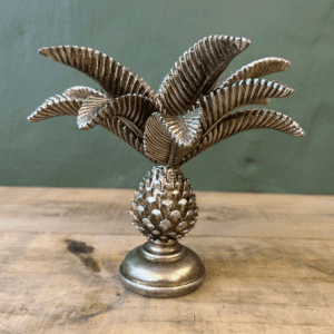 silver cycad candleholder 18cmh