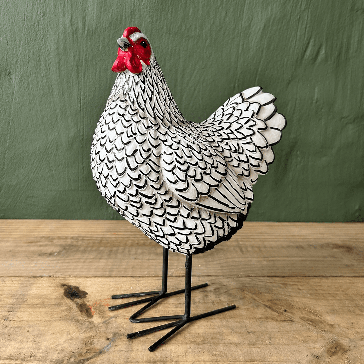 madam hen & rooster decorative figurine — 29cm madam hen & rooster decorative figurine — 29cm
