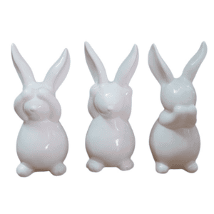 bunnies see, speak & hear no evil (set) 13cm