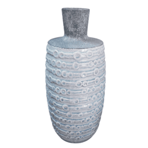 ceramic grey vase 16x16x35cm