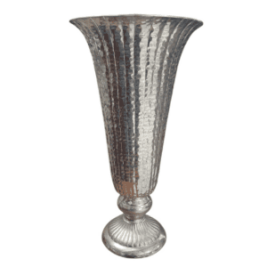 metal urn silver 42cm