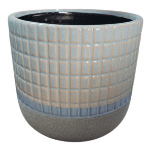 ceramic blue flowers/sand l 18cm (copy)