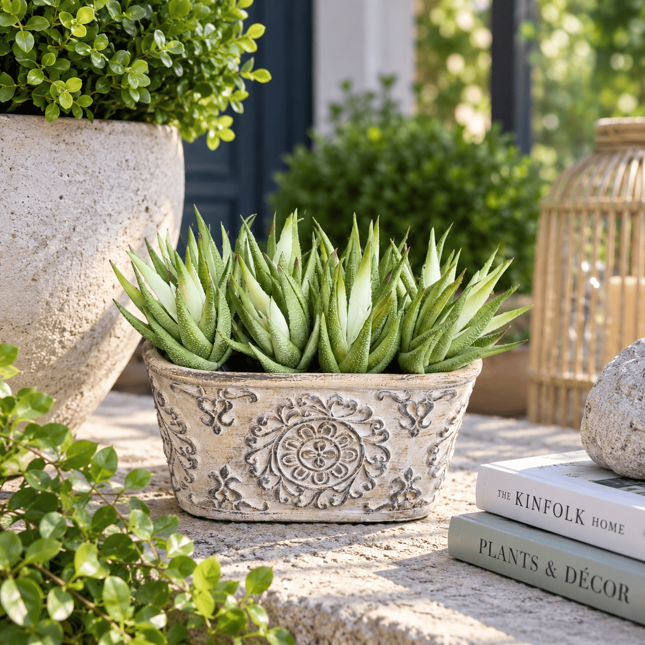 faux mini succulent – white & green lifestyle faux mini succulent – white & green lifestyle